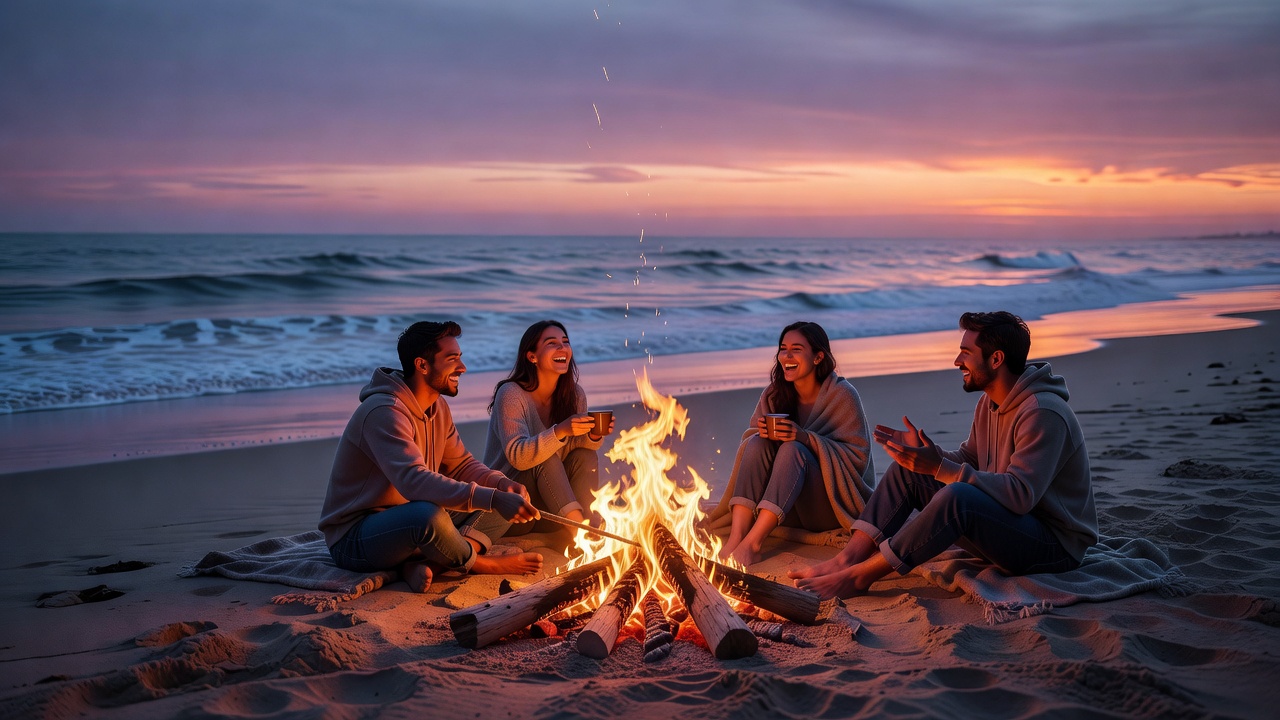 Bonfire on the beach