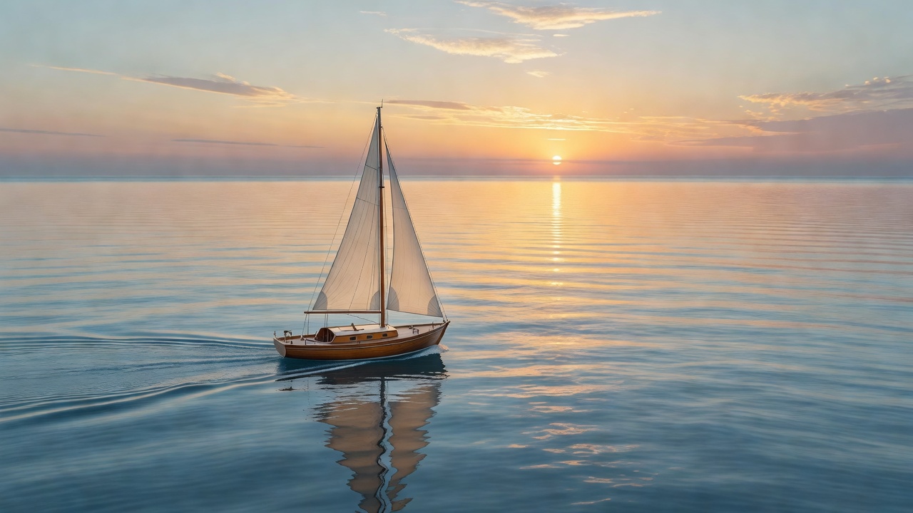 Sailing at golden hour